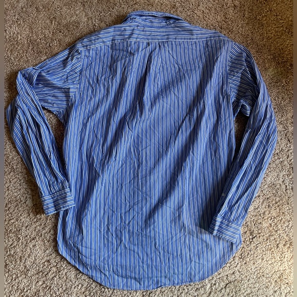Ralph Lauren Blue Label Men’s Large Button Down Shirt Striped Polo Business Fall - Picture 5 of 5